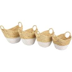 White Boxes & Baskets CosmoLiving by Cosmopolitan Brown Seagrass Contemporary Storage Set Michaels Brown