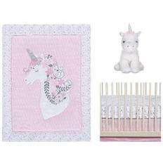 Sammy & Lou Unicorn Floral 4-Piece Crib Bedding Set