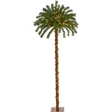 Artificial Plants Nearly Natural 5 ft. Pre-Lit LED Palm Artificial Plant