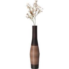 Uniquewise 41 in. Tall Brown Decorative Freestanding Antique Cylinder Shape Floor Vase