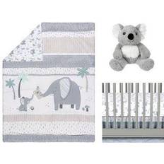 Gray Bed Set Sammy & Lou Ellie & Friends 4-Piece Crib Bedding Set