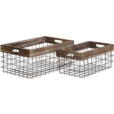 Litton Lane DecMode Basket 18" 2pcs