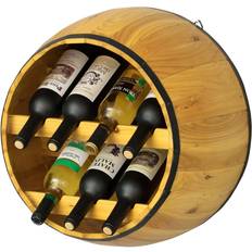 Interior Details Vintiquewise Wooden Hanging Wine Barrel Wine Rack