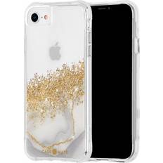 Karat Marble Case protective cover compatible with Apple iPhone SE 3rd gen (2022) case gold/iPhone SE 2nd gen (2020) case [Real 24 Karat gold foil 10 ft drop protection] Marble/Gold