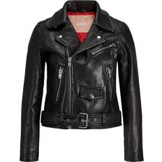 Cuir Vêtements d'extérieur Jack & Jones Biker Leather Jacket - Black