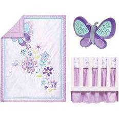 Purple Fabrics Sammy & Lou Butterfly Meadow 4-Piece Crib Bedding Set