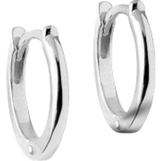 Enamel hoops 8mm ENAMEL Copenhagen Classic Hoops Earrings 8mm - Silver