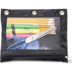 Black Pencil Case Binder Pouch for Pencil,Black Clear