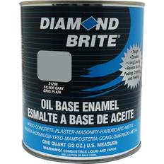 Silver Enamel Paint Diamond Brite Oil Enamel Paint, Silver Gray 32 Oz. Pail 1/Case