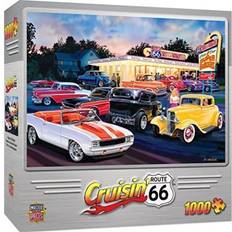 Vehículos Rompecabezas Clásicos Masterpieces Cruisin Route 66 Dogs & Burgers 1000 Pieces