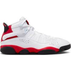 Fast Lacing System - Men Sport Shoes Nike Jordan 6 Rings M - White/Red/Black