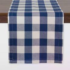 Design Imports Buffalo Tablecloth Blue, White (182.88x35.56cm)