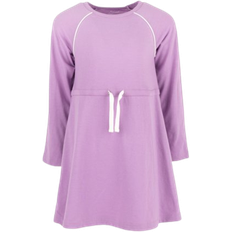 Purple Dresses Leveret Girl's Tie Waist Dress - Purple