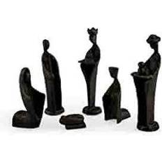 Danya B Black Cast Iron Nativity Sculpture Set of 6 Figurine 6pcs