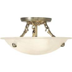 Bronze Ceiling Lamps Livex Lighting Oasis Ceiling Flush Light 12"