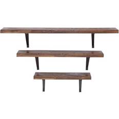 Black metal wall shelf Zimlay Modern Wood and Metal Wall Shelf