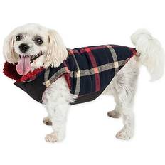 Petlife Allegiance Classical Insulated Plaid Fashion Dog Jacket Large