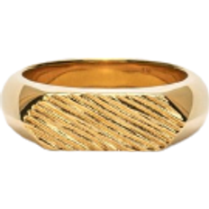 IX Studios Mini Brushed Hexagon Ring - Gold