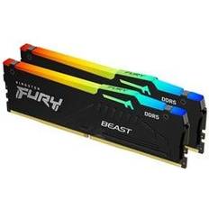 RAM minne Kingston Fury Beast Black RGB DDR5 5600MHz 2x32GB (KF556C40BBAK2-64)