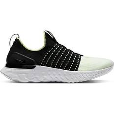 Slip-On - Woman Running Shoes Nike React Phantom Run Flyknit 2 W - Black/Barely Volt/Glacier Ice/White