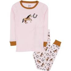 Girls Nightwear Leveret Kids Light Pink Horse Pajamas - Horse Light Pink