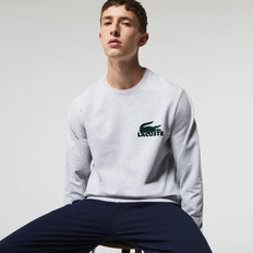 Argent - Sweat-shirt Pulls Lacoste Sweatshirt d'intérieur molleton Taille Gris Chine/vert