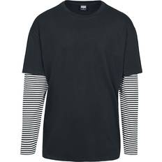 Long sleeve tshirt Urban Classics Oversized Double Layer Striped LS Tee Long-sleeve Shirt