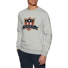 Gant shield c neck sweatshirt Gant Banner Shield C-neck Hoodie - Blå