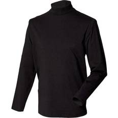 Henbury Mens Long Sleeve Cotton Rich Roll Neck Top