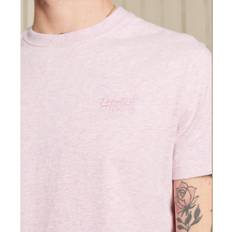 Superdry T-shirt brodé coton bio Vintage Logo - Rose