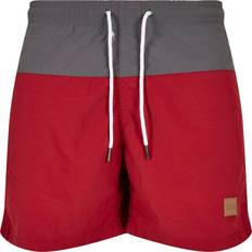 Urban Classics Badeshorts - Stone/Feuerrot