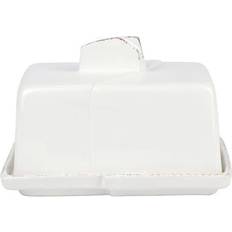 Vietri Lastra White Butter Butter Dish