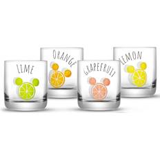 Beer Glasses on sale Joyjolt 10 oz. Disney Mickey Mouse Citrus Short (Set of 4) Multi Beer Glass