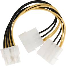 Valueline VLCP74400V015 0.15m Eps 8 Pin to 2x Molex Male Internal Power Splitter Cable Multicolour