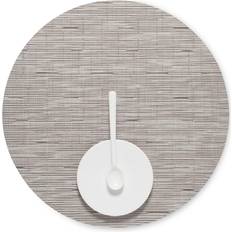 Chilewich Bamboo Round Placemat Chalk Place Mat Beige, Grey, White