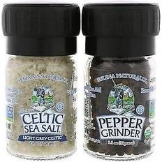 Celtic salt Celtic Sea Salt Organic Peppercorn Pepper Mill, Salt Mill 3.9"