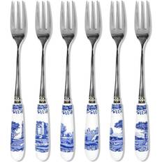 Spode Bestik Spode Dessertgaffel Blue Italian 6-pak Kagegaffel