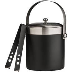 Black Ice Buckets Premier Housewares with Tongs Black Ice Bucket