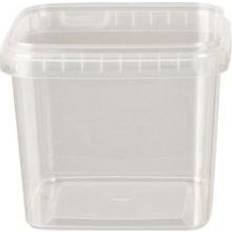 Plastbøtte 1150 ml 12 stk 129x129x108mm PP klar Opbevaringsboks