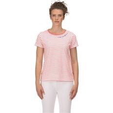 Regatta Maglietta Strisce Donna Odalis Seascape - Rosa Corallo Fluo