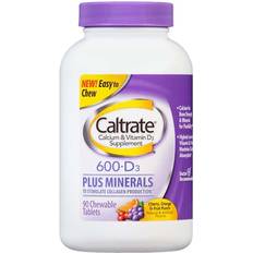 Caltrate Calcium & Vitamin D3 Plus Minerals Cherry Orange & Fruit Punch 90 Chewable Tablets