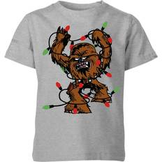 Star Wars Tangled Fairy Lights Chewbacca Kids' Christmas T-Shirt 11-12