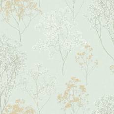 Homestyle Wallpaper Herbs and Flowers Green and Beige