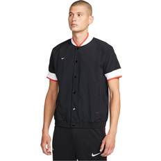 Nike Men's F.C. Tribuna Snap-Front Warm-Up Top Black/White/Habanero