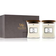 Woodwick fireside Woodwick Fireside & Linen Candela Profumata 275g 2pcs