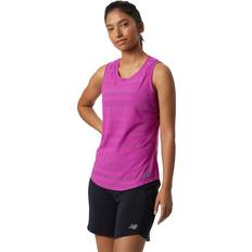 Reflectors Tank Tops New Balance Women's Logo Striped Tank Top