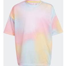 Tie Dye Hauts adidas Junior ARKD3 Allover Print T-shirts -Beam Pink/Almost Yellow/Almost Blue/Silver Metallic (HU1788)