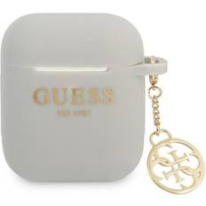 Guess Cuffie Guess AirPods Skal Silicone Charm 4G Collection Grå