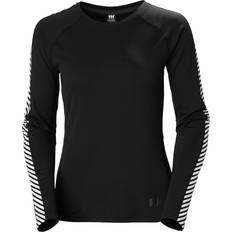 Mujer - Senderismo Camisetas Térmicas Helly Hansen Women's Lifa Active Stripe Crew - Black