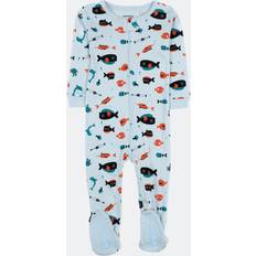 Boys - Green Pajamases Leveret Baby Footed Vehicle Pajamas